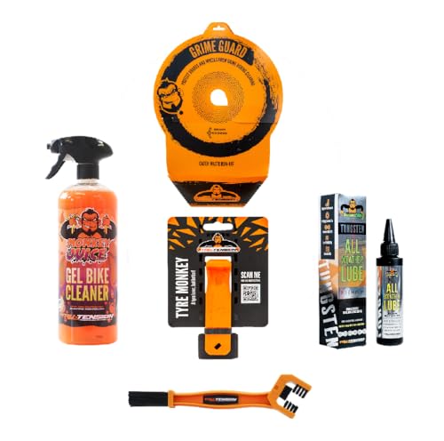 Tru-Tension | Tire Monkey | Tire Lever | Only One Tool Needed to Change Any Tire | Bicycle Tools & Accessories - style: Grime Guard Bundle