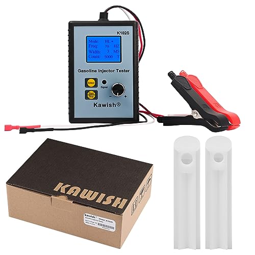 Fuel Injector Tester and Cleaner, Professional K102S Fuel Injector Tester, Automotive Gasoline Injector Testers DC12V 1~50 Hz Diagnostic Tool - color: Blue-102s