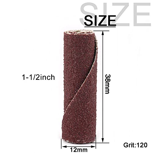 SI FANG Mini Sanding Engine Port and Polish Kit 1-1/2'' 120 Grit, Cylinder Head Abrasive Sandpaper Porting & Polishing Cartridge Roll Tool, for Metal Aluminum Cast Iron Sanding Rust Removal (5Pcs) - style: 120# 1-1/2''(Cylinder)
