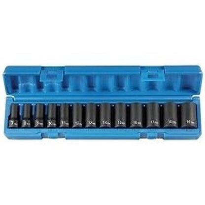 Grey Pneumatic (1213MSD) 3/8" Drive 13-Piece Semi-Deep Metric Socket Set - style: 13 Piece Semi-Deep Metric Set