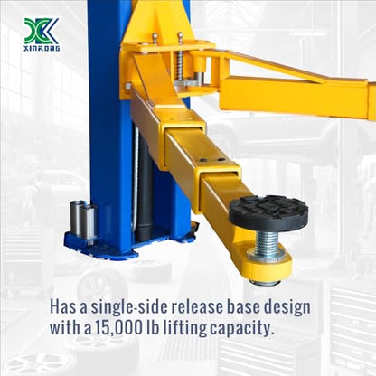 XK-1500L Overhead Auto Lift Car Lift 3+3 Enhanced Lifting Arm Capacity 15000 Lbs Truck Hoist with 36 Months Parts Replacement - color: Model 1500L-220V