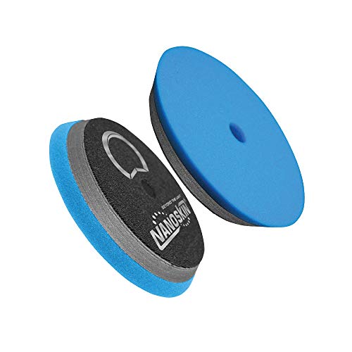 Nanoskin 7" Blue HD Hybrid Foam Pad - Gentle Polishing & Finishing Expertise | Pro-Grade for Subtle Surface Refinement & Enhanced Gloss | Ideal with 6" Backing Plate on Rotary or Dual Action Polisher - color: Blue Gentle Polishing + Finishing, size: 7 inc