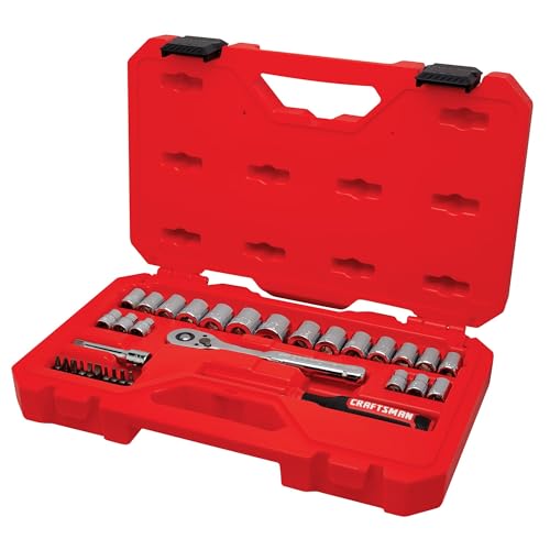 CRAFTSMAN Mechanics Tool Set, 33 Piece, 3/8 Inch Drive SAE/Metric (CMMT12113) - size: 3/8-Inch, style: 33-Piece Set