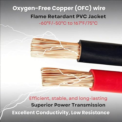 XINCOL A5 100% Copper Jumper Cables 13FT– Heavy-Duty for Trucks & SUVs, Includes Carry Bag & Gloves - size: 4 Meter(13ft)