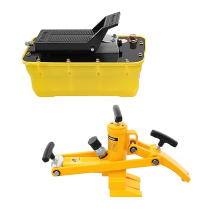 Hydraulic Tire Bead Breaker Heavy Duty 10000PSI Air Hydraulic Tire Bead Breaker, Tire Change Tool with Metal Foot Pump & Air Hose for Tractor Trucks Lawn Mower ATV - size: Hydraulic Bead Breaker + Hydraulic Foot Pump