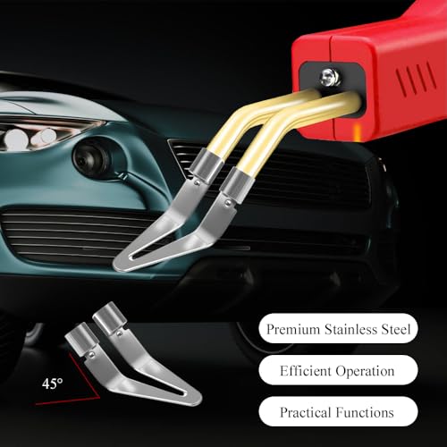 4PCS Plastic Smoothing Tips, Welding Accessories, Stainless Steel Plastic Welder Tips, Adjustable 45 Degree Elbow Soldering Repair Welding Tool for Repairing Car Bumpers, Kayak