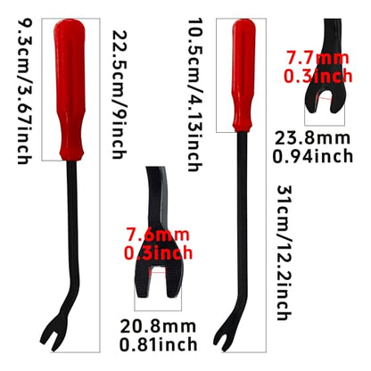 2PCS Plastic Fastener Remover Clip Removal Tool, Car Trim Removal Tool, Fastener Remover Pliers for Automotive Door Panels, Window Trim, Upholstery, Dashboard, Emblems - size: 9” + 12”