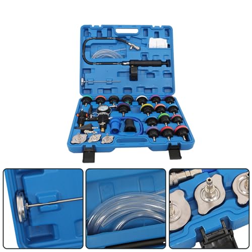28-Pcs Universal Radiator Pressure Tester Coolant Pressure Tester Kit with Suitcase