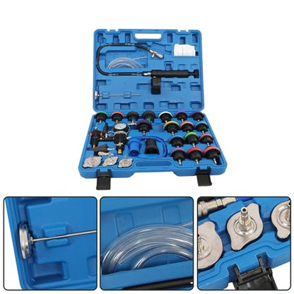 28-Pcs Universal Radiator Pressure Tester Coolant Pressure Tester Kit with Suitcase