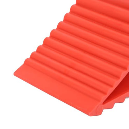 Heavy Duty Wheel Chocks, Premium Rubber Tire Stopper with AntiSlip Design, Ideal for Trucks and Trailers with 8.26x3.93 Inch Dimensions