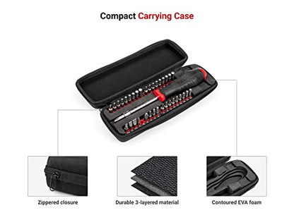 TEKTON 1/4 Inch Bit Driver and Bit Set with Case, 37-Piece | DBH93101