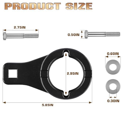 Fits Toyota/Lexus Crankshaft Damper Pulley Holding Tool with 2 Crank Bolts -Exquisite Storage Box- Multiple Engine Models, Professional Installation & Removal Tool