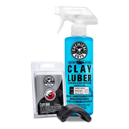 Chemical Guys, Heavy Duty Clay Bar & Luber Kit, Paint Prep, 2-Piece Set | Heavy-duty clay bar with lubricant lifts heavy overspray, fallout and bonded grime from paint, glass and clear coat - style: Heavy Clay Bar Kit