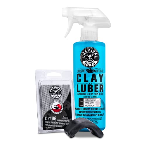 Chemical Guys, Heavy Duty Clay Bar & Luber Kit, Paint Prep, 2-Piece Set | Heavy-duty clay bar with lubricant lifts heavy overspray, fallout and bonded grime from paint, glass and clear coat - style: Heavy Clay Bar Kit