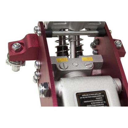 K Tool International 1.5 Ton Aluminum Service Jack; Low Profile 100% Aluminum Structure, Lifting Range 3-3/20" to 14", Dual Pump Quick Start, 1 Year Warranty; KTI63094, Red