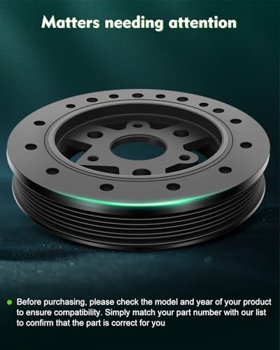 SCITOO Harmonic Balancer 24504609 309-00485 Crankshaft Belt Drive Pulley 1994-2005 for Buick Century 1994-1996 for Buick Regal 2002-2005 for Buick Rendezvous 1994-1998 for Buick Skylark