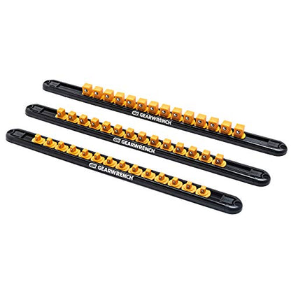 GEARWRENCH 1/4" Drive Magnetic Socket Rail Includes 14 Clips - 83126 - size: 1/4"