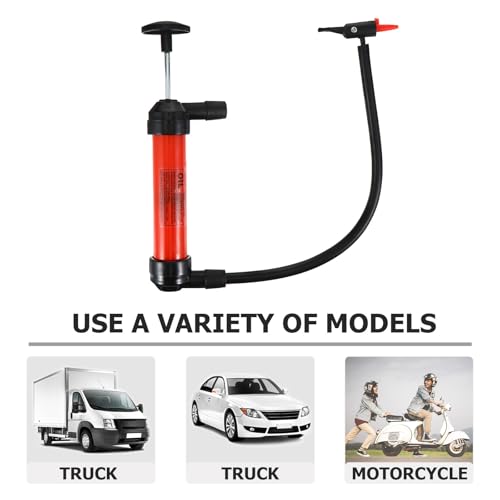 Manual Oil Transfer Pump Siphon Hose Kit for Cars, Multipurpose Hand Fuel Pump with High Flow, Gasoline Diesel Fluid Extractor for Automotive Use