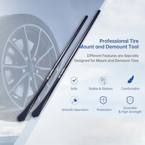 2 Pcs 33220 Tire Spoons for Changing Tires, 30'' Tire Bars for Semi Tires, Tire Bar Mounting and Demount Used for Truck, Off-Road Vehicle, Bus, Tractor - size: 2 Pcs(30in)