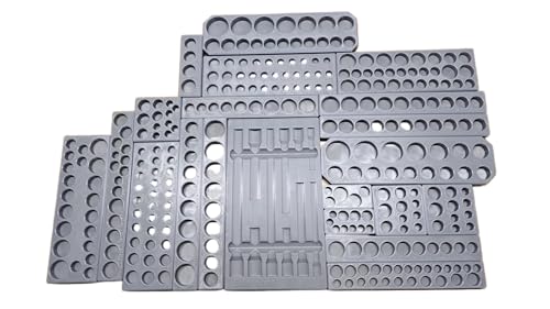 Harbor Freight Quinn® 428-Piece Tool Set Organizer – Custom 3D-Printed Socket Tray for Set #58154 - Compatiple Storage Organizer for Quinn® - Works with Quinn® (Grey) - color: Gray