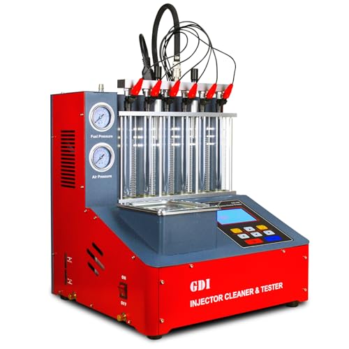 LAUNCH X-431 CNC-801A Fuel Injector Cleaner Machine 6-Cylinder Ultrasonic GDI EFI SFI Fuel Injector Tester and Cleaner Fuel Injector System Cleaning Machine - 110V