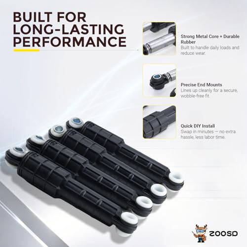 WF50R8500AV WF45B6300AC WF45B6300AP WF45R6300AV Washer Shock Absorber Kit | WF45R6100AC WF45T6000AW WF45R6100AP WF45R6100AW WF45R6300AW WF45R6300AC WF45T6000AV WF50R8500AW WF46B6700AD; for Samsung.