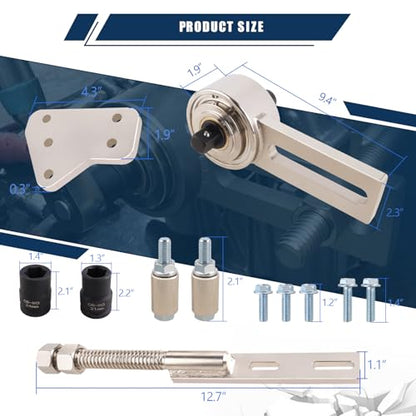 1:5 Torque Multiplier Set for Ford 1.0/1.1 EcoBoost & Duratec Engines, 21mm/24mm Sockets, Crankshaft Pulley Bolt Tool, Compatible with OEM 303-1611/303-1611-01/303-1611-02