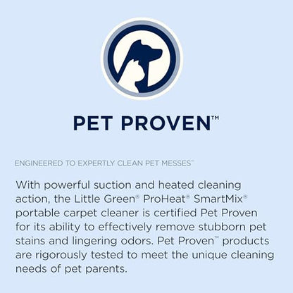 BISSELL Little Green ProHeat SmartMix Portable Cleaner, 3935 | SmartMix auto-dispenses solution; specialized pet hair removal tool; self-cleaning tough stain tool - style: Little Green ProHeat SmartMix