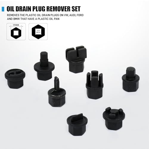 SMOTIVEPRO Professional Oil Filter Wrench Set 32-Piece, with Oil Filter Cap Removal Tool (63.5-100mm), Socket (24-38mm), Adjustable Wrench, Drain Plug Removal Tools and T-Handle (1/2" & 3/8" Drive)