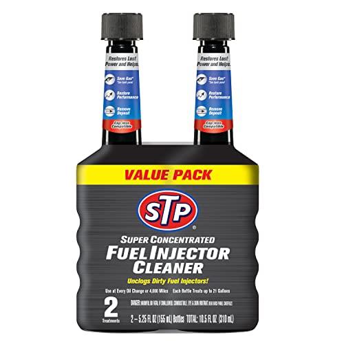 STP Super Concentrated Fuel Injector Cleaner, Bottled Injector Cleaner Unclogs Dirty Fuel Injectors, 5.25 Oz, 2 Count - style: Fuel Injector Cleaner (2 Pack)