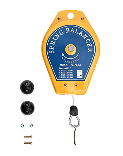 QWORK Spring Balancer, 3.3lbs - 6.6lbs Bearing Retractable Tool Fixture Holder for Assembly-line - size: 1.5-3kg