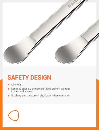 SARDVISA Bike Tire Levers| Ultra Strong Tire Levers & Stainless Steel Tire Spoons, Bike Tire Removal Tool for Road or Mountain Bike Tires, Must Have Bike Tire Tool in Bike Tire Repair Kit - size: 3-Pack Stainless Steel
