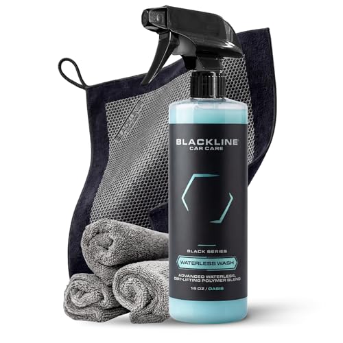 Blackline Clay Towel Kit Complete System - Clay Towel, Waterless Wash Spray & 3 Everyday Microfiber Cloths, 16" x 16"