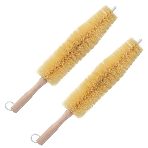 Nanoskin 2-Pack Ultra-Efficient 17" Long Spoke, Wheel, and Engine Detailing Brushes with Rust Proof Plastic Coated Wire - Flexible, Scratch-Free Bristles, Deep Cleaning for Cars, Trucks, Motorcycles - size: 17 Inch (Pack of 2)