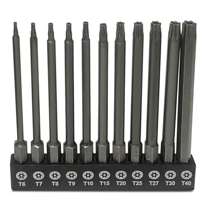 Aiyun 11-Piece Shark Vacuum Screwdriver Security Bit Set, S2 Steel Magnetic Security Screwdriver 4 Inch Star Driver Bit Set for Shark Vacuum T6-T40 (100mm Length) - size: 100mm Length (T6-T40)