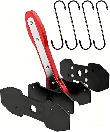 Brake Tools, Brake Caliper Compression Tool, Brake Caliper Tool, Caliper Piston Compressor Tool with 4 Heavy-Duty Caliper Hooks, Car Disc Brake Repair (Large Size red)