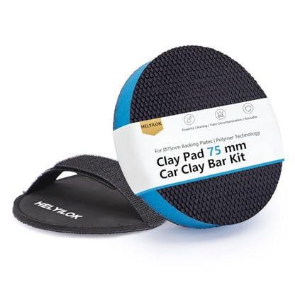 3" Clay Bar Pad | Synthetic Clay Disc Kit with Hand-Strap Applicator | Fine Grade Magic Clay Scrubber Pad for Car Detailing, Cleaning, Polishing, Paint Correction, and Deep Gloss Finish - size: 3IN (75MM)