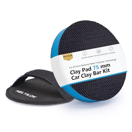 3" Clay Bar Pad | Synthetic Clay Disc Kit with Hand-Strap Applicator | Fine Grade Magic Clay Scrubber Pad for Car Detailing, Cleaning, Polishing, Paint Correction, and Deep Gloss Finish - size: 3IN (75MM)
