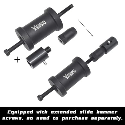 Fuel Injector Removal Tool, Injector Seal Replace Install Kit Fit for BMW | Compatible with BMW N14 N18 N20 N26 N47 N53 N54 N55 N57 N63 S63 B38 B48 B58 with Extended Slide Hammer Screws - size: SET