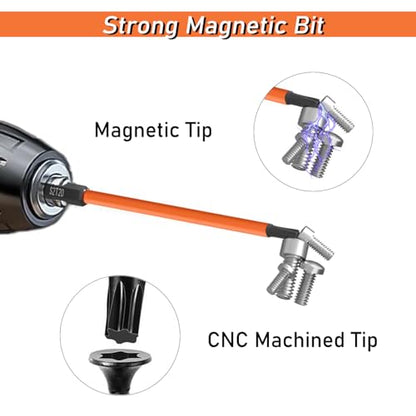 13pcs Torx Screwdriver Bit Set (T5-T40) Magnetic S2 Steel Torx Head Drill Bit Set CNC Machined 6-Point Star Bit Set 1/4'' Hex Shank Impact Bit for Impact Driver (3 Inch/ 75mm Length) - size: 3 inch / 75mm