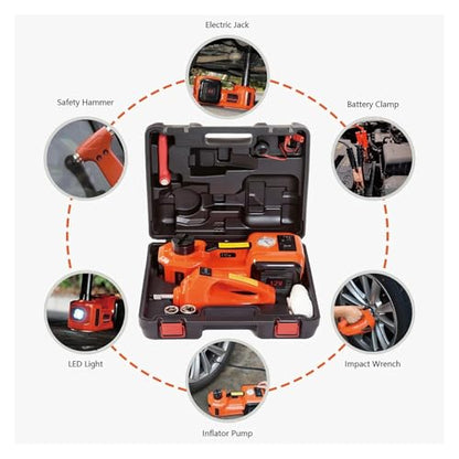 Floor Jack Electric Car Jack Kit 5Ton Hydraulic Car Jack with Inflatable Pump Electric Wrench Lifting Machine Air Pump Car Jacks,Only Jack - color: Only Jack