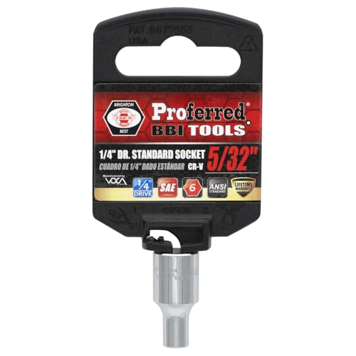 S15005 1/4" Drive SAE Socket, 5/32", 6 Point Standard - size: 5/32 INCH, style: STANDARD