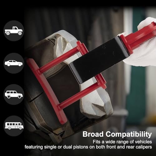Dual Piston Brake Caliper Compressor, 25750 Brake Caliper Compression Tool for Double Piston Brake Pad Replacement, Disc Brake Pad Separator Tool for Most Cars & Light Trucks