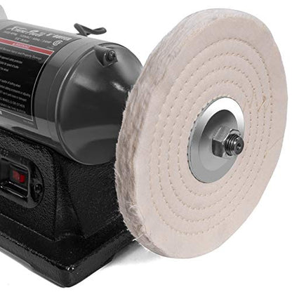 XtremepowerUS 8" Bench Polishing Buffer Machine, 3/4 HP Heavy-Duty Buffer Grinder, Dual Wheel Metal Polisher for Steel, Aluminum, Brass, Chrome, Automotive & Jewelry Polishing - size: 8" Buffer Grinder