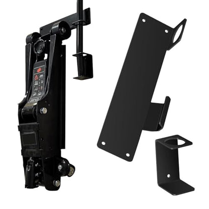 2 PCS 10in Metal Wall Mount Floor Jack Stand Rack, Heavy-Duty Organizer for Hydraulic/Scissor/Bottle Jacks, Fits Farm Truck/Car/Trailer/Racing Accessories