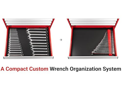 TEKTON Combination Wrench Set, 15-Piece | WCB95102 - size: 15-Piece (1/4-1 in.), style: Modular Wrench Organizer