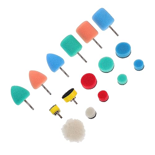 Healifty 16-piece Car Polishing Wheel Kit Sponge Pads for Auto Detailing Clay Bar Brush Car Wheel Brush Light Weight Portable