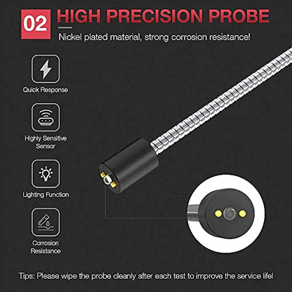 Brake Fluid Tester, Auto Brake Diagnostic Testing Tool, Hydraulic Fluid/Liquid/Oil Moisture Analyzer with 9 LED Indicators for DOT3/DOT4/DOT5.1 Brake Fluid(BF100) - color: BF100