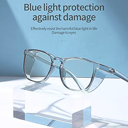 Safety Glasses for Men Women Nurses Anti Fog Stylish Fashion Comfortable Goggles with Side Shields Eye Protection for Adult - color: Blue