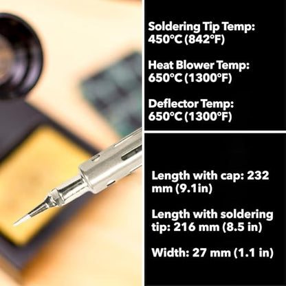 Solder-It SolderPro 100 Soldering Iron Kit (PRO-100K) | Multi-Function Butane Heat Tool with Tips and Case | Cordless and Portable Soldering Gun | Home Improvement Tools and Soldering Kit Essential